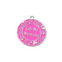 RG51TQ61b Pet ID Tags,Call My Mom,Many Colors to Choose from,Dog ID Name Tag Pet Anti-Lost Collar Pendant Accessories Pink 2