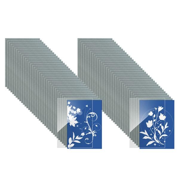 Dedjgoo 72 Pieces Sun Print Paper Cyanotype Paper Kit, A4 A5 A6 Solar Drawing Paper Sensitivity Nature Printing Paper