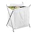 Honey-Can-Do Folding Triple Laundry Sorter, White/Chrome