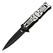 Black Punisher Easy Open Folding Knife