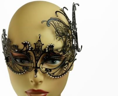 NEW Princess w/ Butterfly Venetian Design Laser Cut Masquerade Mask - Elegantly Detailed w/ Gems
