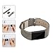 iGK For Fitbit Charge 2 Bands, Genuine Leather Replacement Bands for Fitbit Charge 2 Matte Grey