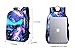 FLYMEI Galaxy Backpack, Anime Luminous Backpack with USB Port, Lightweight Travel Backpack for Boys/Girls, 15.4 Inch Laptop Bag for Work