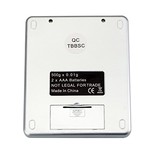TBBSC B014ZVCELM Digital Weigh Scale High Precision Jewelry Pocket Food Kitchen Scale-500gx0.01g