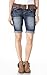 WallFlower Juniors Belted Luscious Curvy Bermuda Denim Short