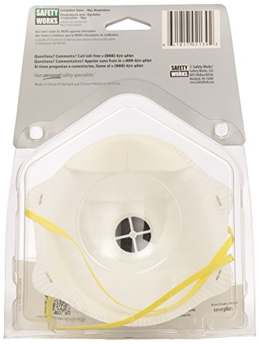 Safety Works 10103821 Respirator N-95 Harmful Dust Disposable with Exhalation Valve, 1 Pack - Thumbnail 2