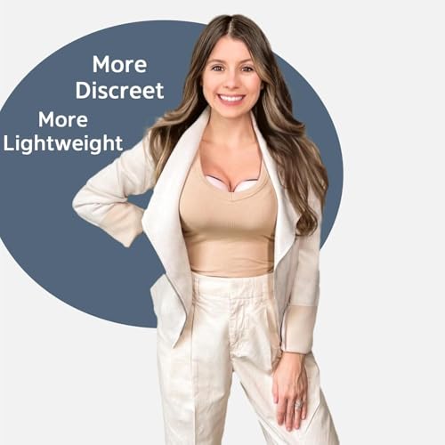 MOMMED Double Breast Pumps, Hands Free with 3 Mode & 12 Levels, Rechargeable, Leak-Proof Design Electric Breast Pumps, 24 mm Wearable Breast Pumps, Includes 17/19/21 mm Flange Inserts