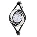 Soleasy New Fashion Women's Bangle Wrist Watch Quartz Black-White WTH0205