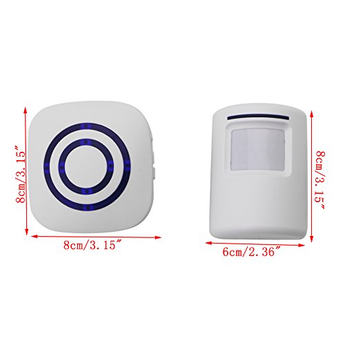 Delight eShop Wireless Infrared Motion Sensor Door Security Bell Alarm Chime US Plug - Thumbnail 3