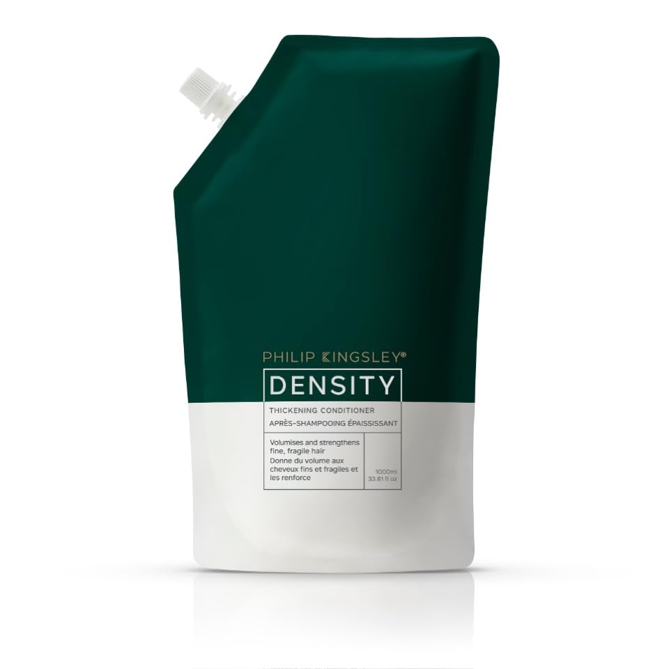 Philip Kingsley | Density Thickening Conditioner | For Thinning Hair and Hair Loss | Fine, Fragile, Thin Hair Thickener and Strengthener | Helps Volumize and Strengthen | 1000ml Refill Pouch
