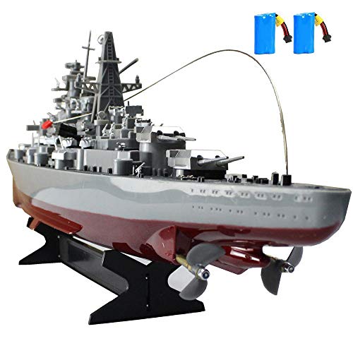 MEILINL 2.4 Ghz RC Ferngesteuertes Mini Kriegsschiff Flugzeugträger Schlachtschiff Schiff Boot Fernsteuerung Hoch…