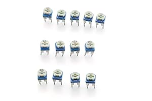 ZYAMY 1 Pack 65pcs 100 Ohm- 1M Ohm Variable Resistor Trimmer Potentiometer Assorted Kit 13 Values 5 for Each