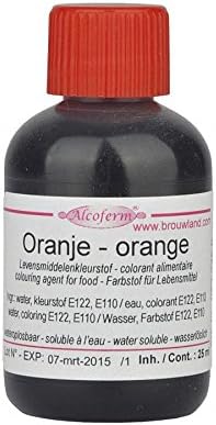 Food Colouring Liquid - Orange 25ml - Colouring agents for food | Edible Liquid Colouring | for colouring cakes, biscuits, drinks, past