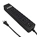 2 Prong Power Strip, Surge Protector 2 Prong with 3AC Outlets and 4 USB Charging Ports, 6.6ft 2 Prong to 3 Prong Extension Cord for Home Office