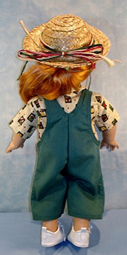 18 Inch Doll Clothes - Green Jeans Garden Outfit handmade by Jane Ellen to fit 18 inch boy or girl doll - Thumbnail 3