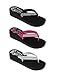 GEAR ONE Women's Ladies' Sequin Flip Flops Comfort Thong Sandals with Wedge