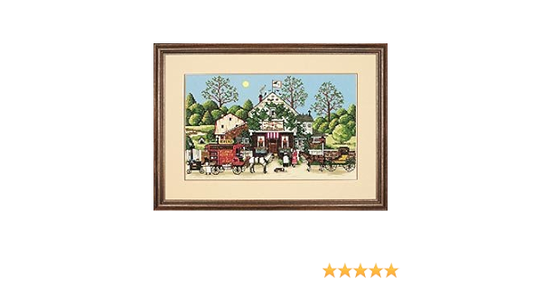 Amazon Com A Peek At The Past Stamped Cross Stitch By Charles Wysocki