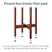 Mkono Plant Stand Mid Century Wood Flower Pot Holder (Plant Pot NOT Included) Modern Potted Stand Indoor Display Rack Rustic Decor, Up to 12 Inch Planter, Brown