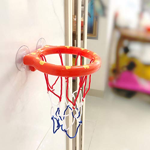 image for MOLICUI Toddler Bath Toys ,Basketball Hoop & Balls Playset + Boats Set