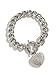 GUESS Factory Women's Silver-Tone Rhinestone Heart Bracelet
