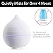 Essential Oil Diffuser Gift Set - Includes Top 8 Essential Oils (Tea Tree, Lavender, Peppermint & more) - Large 200ml Tank Quietly Mists up to 4 Hours - Auto Shut Off - Multi Colored LED