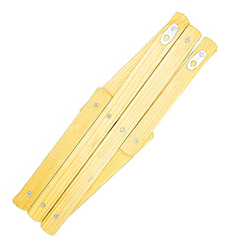 JVLM HOME Expandable Wooden Hanger Accordion Style Wood Wall 2" Pegs Coat Hat Mug Rack (1 Rack)