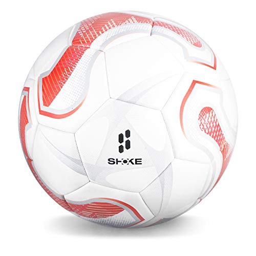 SHOKE Soccer Ball Size 5 FIFA Level Performance Ball, Thermal-Bonding Hold Air Water-Resistant, Rebound Height 51.18'' -53.15'', Can Customized