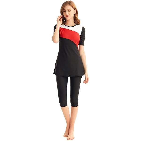 Maillot De Bain 2 Pièces Musulman Femme Burkini TianMaiGeLun - Modeste Et Élégant