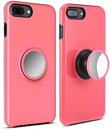 iPhone 8 Plus Case Cover,iPhone 7 Plus Case,6 Plus Case,6s Plus case,Rebex Tough Heavy Shock Protective Expanding Phone Stand and Grip Built-in Iron for Magnetic Mount Rugged Duty Protection (Pink)