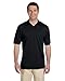 Jerzees mens 5.6 oz. 50/50 Jersey Polo with SpotShield(437)-BLACK-XL