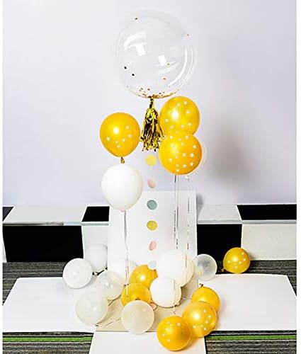 Hannababy 50 cm Explosion Surprise Gift Box Balloons(20 PCS), Wedding Decorative, Album Photo Props Wall, DIY, Surprise Birthday Gift, Wedding Surprise Gift Box, Marriage Surprise Gift Box (White)