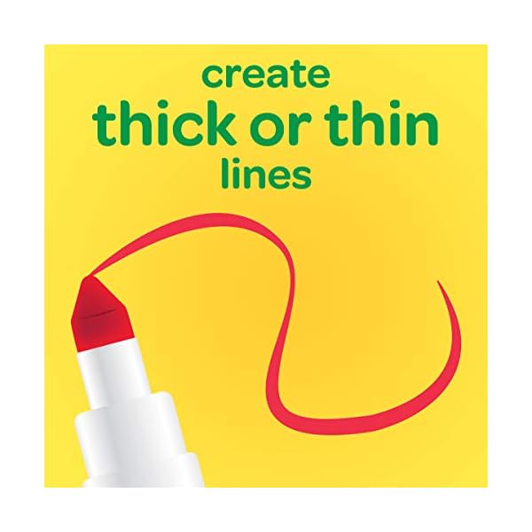 CRAYOLA SuperTips Washable Markers - Assorted Colours (Pack of 12) | Premium Felt Tip Pens That Can Easily Wash Off Skin…