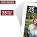 Mat Board Center, Pack of 25, 5x7 for 4x6 White Mats - Acid Free, 4-ply Thickness, White Core - for Pictures, Photos, Framing