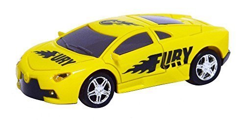 As Seen on TV RC Pocket Racers Remote Controlled Micro Race Cars Vehicle, Fury Yellow