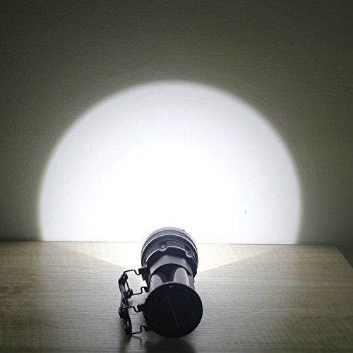 GALYGG Solar Powered Flashlight,Handheld Rechargeable Lantern (Solar + DC Dual-Charge Mode),LED Camping Lamp Spotlight Searchlight,for Outdoor Hiking Fishing Emergency Lighting