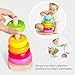 rolimate Wooden Ring Stacker Toy for Babies - Rainbow Tower - Wooden Toys Rainbow Stacking for Baby and Toddlers (Small)