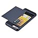 JZTECH® Navy Blue Impact Resistant Card Slot Holder Skin Cover Wallet Case Bumper Dual Layer TPU Soft Rugged Shockproof Durable Shell For iPhone 7 Plus +Anti Explosion Screen Protector Stylus