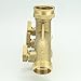 SOMMERLAND Heavy Duty Brass 4 Way Garden Hose Shut Off Connector (All Brass-1PK)