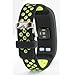 Budesi Compatible Garmin Vivosmart HR Replacement Band-Silicone Bracelet Wristband with Screwdriver Compatible for Garmin vivosmart HR (Black-Yellow F)