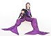 iBose Kids Mermaid Tail Blanket Cat Headband Purple Throw Girl Toddle Long Extra Size Fishtail Sleeping Bag Soft Warm Weighted Receiving Knitted Cover Living Room Car Camp Toy (Blanket-Kids-2)