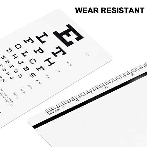 PECULA Eye Chart, Pocket Eye Chart, Snellen Pocket Eye Chart, Rosenbaum
