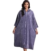 Surf Poncho Changing Towel Swim Robe with Zipper, Quick Dry Long Sleeves Swim Cover Up Poncho Hoodie for Men Women Surfing Swimming Bathing Sports