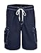 Hopgo Men's Quick Dry Beach Short Solid Color Boardshorts Swim Trunks with Mesh Lining