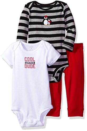 Carter's Baby Boys' 3 Pc Back Art 126g424, Red, 3M