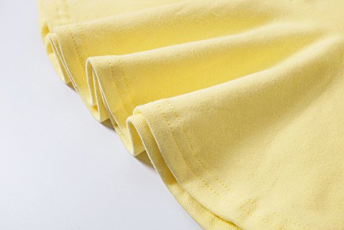 Infant Toddler Baby Girls Dress Cozy Ruffles Long Sleeves Cotton (2-3Year(3T), Yellow) - Thumbnail 4