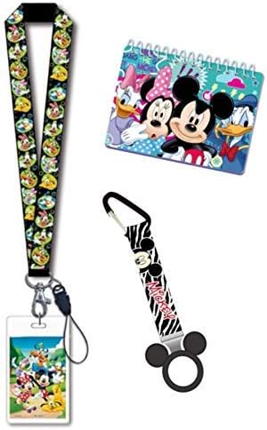 Disney Trip Mickey Mouse Minnie Donald Goofy Daisy Bundle- Autograph Book, Lanyard and Bottle Holder Disney Cruise Trip Accessories