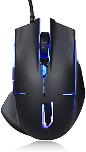 SENDIS Gaming Mouse Professional Game Mice with 6 Buttons 800/1200/1600/2000/2400 DPI Adjustable for PC Laptop Desktop Notebook - Black