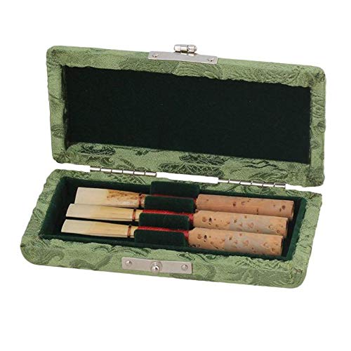 Store-Homer - Wooden Silk Oboe Reed Storage Box Protective Carrying Case Pouch Organizer Container Musical Instrument Parts Accessories