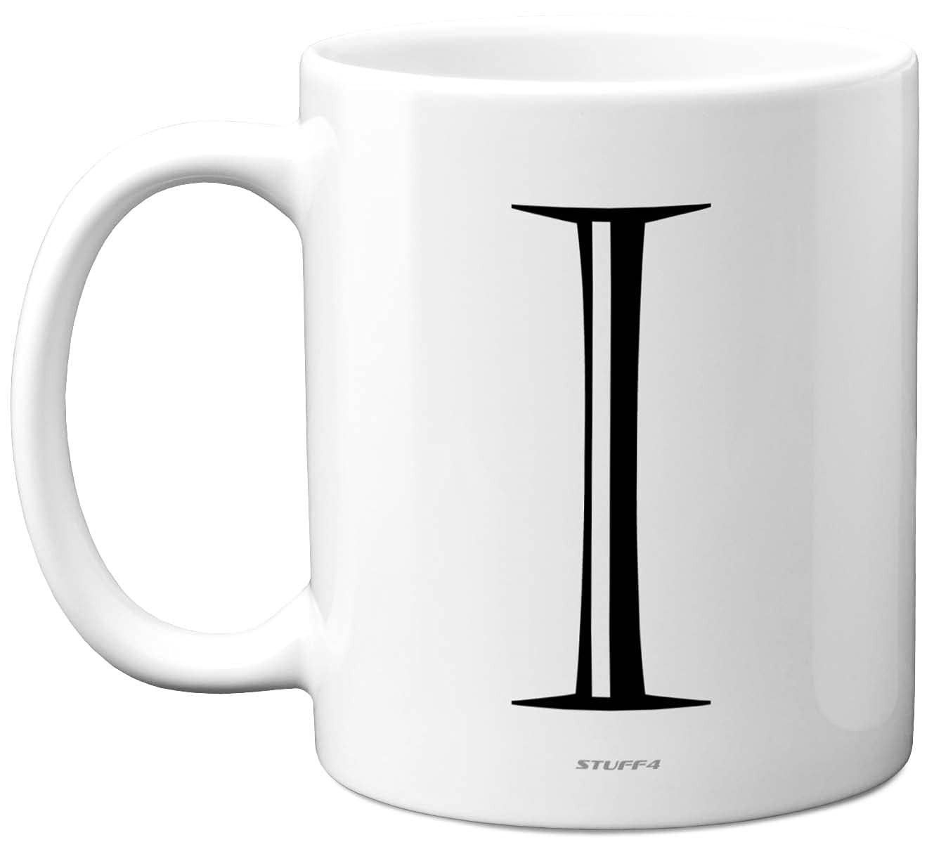 Stuff4 Personalised Alphabet Initial Mug - Letter I Mug, Gifts for Him Her, Fathers Day, Mothers Day, Birthday Gift, 11oz Ceramic Dishwasher Safe Anniversary, Valentines, Christmas, Retirement