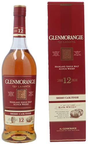 Glenmorangie Lasanta, 12 Years Old Single Malt Scotch Whisky mit Sherry Cask Finish, 0,7L